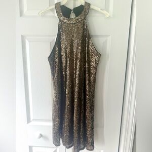 Sequin Halter Dress
